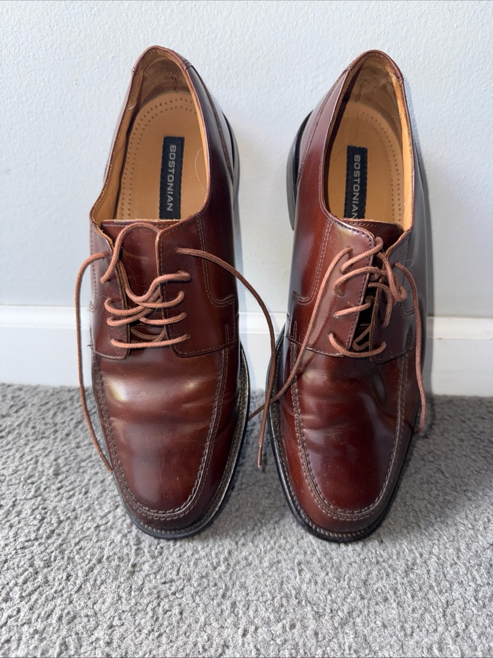 Bostonian Men's Brown Leather Lace-Up Dress Shoes